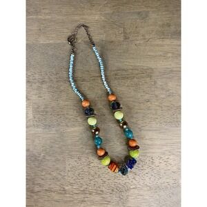 ERICA‎ LYONS Millefiori Glass Beaded Necklace